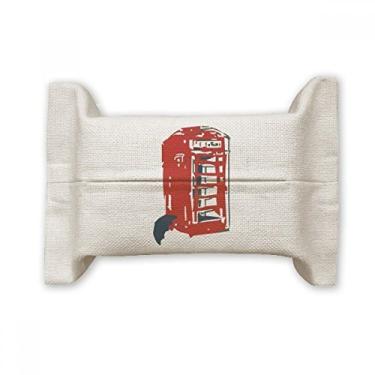 Imagem de Bolsa de linho de algodão para cabine, guarda-chuva, capa de papel para lenços faciais