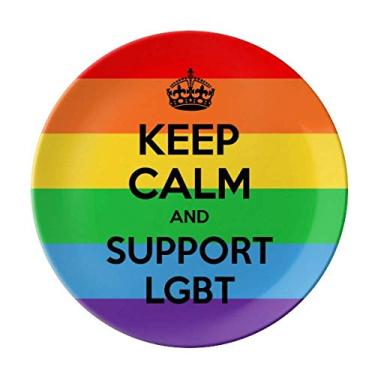 Imagem de Bandeja bissexual, gay, lésbica, transgênero, placa LGBT decorativa de porcelana salver, louça, jantar