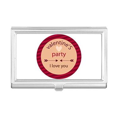 Imagem de Porta-cartões de visita com coração I Love You Arrow da Valentine's Party