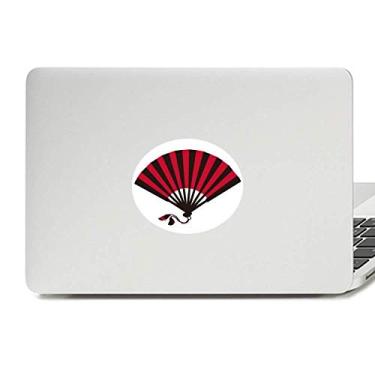 Imagem de Adesivo de notebook japonês vermelho e preto com emblema de vinil para laptop