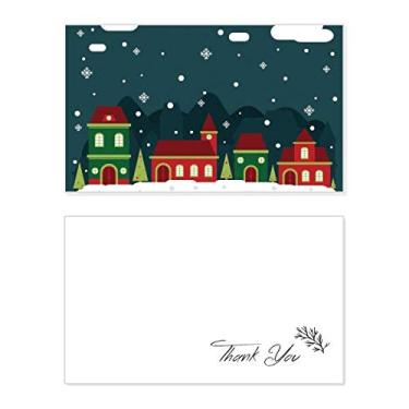 Imagem de Floco de neve, casa na árvore da nuvem, cartão de agradecimento, papel de aniversário, agradecimento de casamento