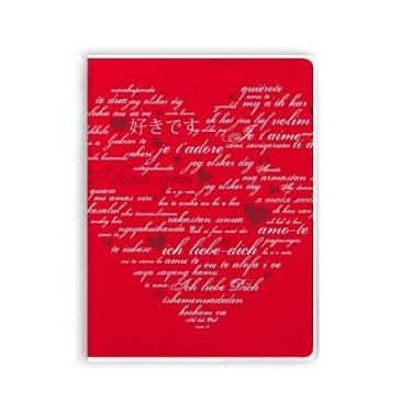 Imagem de Caderno em forma de coração I Love You Dia dos Namorados capa de goma Diário de capa macia