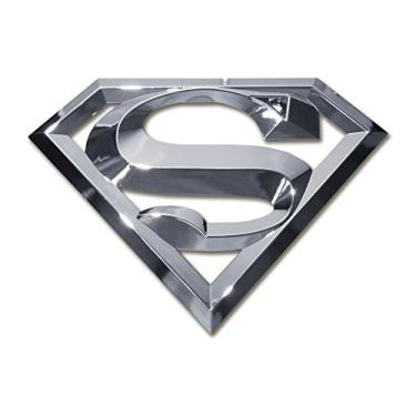 Imagem de Elektroplate Emblema de metal oficialmente licenciado DC Comics 3D Superman para carros, caminhões e todos os automóveis | Ajuste universal em 10,7 cm x 7,6 cm | À prova de intempéries