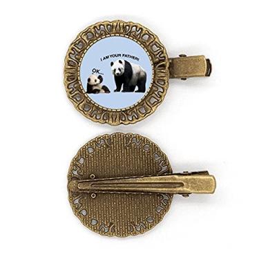 Imagem de Presilha de cabelo Panda infantil Art Deco, presente moderno com grampo de cabelo