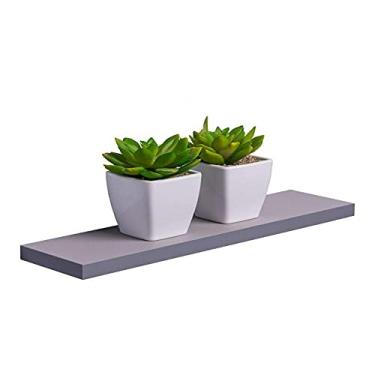 Imagem de Prateleira 60 x 10cm Cinza Claro Suporte Invisível