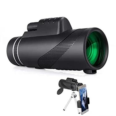 Imagem de Monóculos de telefone inteligente de telescópio 40x60 com tripé inteligente e adaptador de telefone móvel Monóculos de alta potência Concerto de viagem Monóculos de observação de pássaros Adulto Crianças Jogos de bola à prova d'água