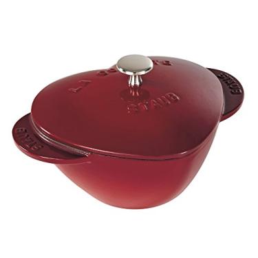 Imagem de Staub Cocotte de coração de ferro fundido 1,75 litros - cereja, feito na França