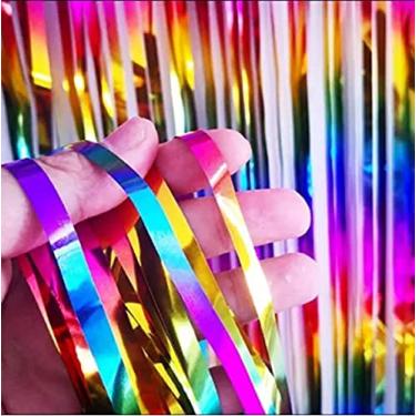 Imagem de Cortina Metalizada Colorida 1,90cm x 1,00cm