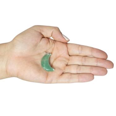 Imagem de PINGENTE MINI LUA QUARTZO VERDE - (2,5 a 4) cm