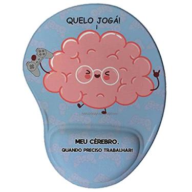 Imagem de Mouse pad Ergonômico Quero Jogar Presente Criativo Geek cor:Azul