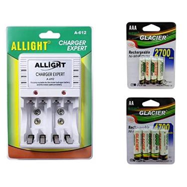 Imagem de Carregador De Pilhas Aa Aaa 9v A-612 - Allight