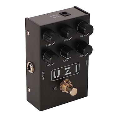 Imagem de Pedal de Acionamento de Efeitos de Guitarra Elétrica, Tamanho Adequado, Liga de Alumínio, Estrutura Estável, Pedal de Guitarra Overdrive Com 4 Pads para Produção Musical (AN 35 Preto)