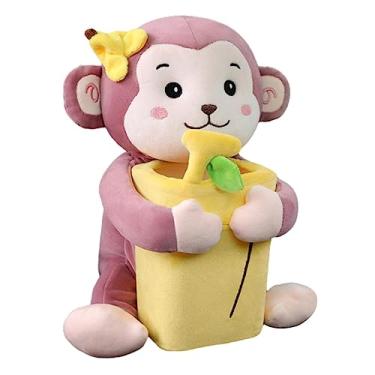 Imagem de Caixa de lenços de papel de pelúcia macia para carro, caixa de armazenamento, caixa de armazenamento, lixeira, acessórios para interiores, capa de, macaco