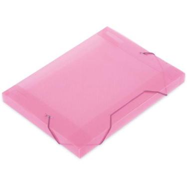 Imagem de Pasta Aba Elastica Plastica Oficio 30mm Rosa Soft - Polibras