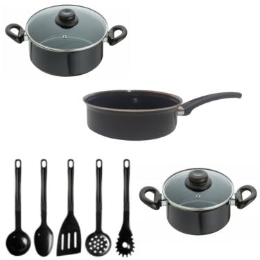 Imagem de Conjunto Jogo Panelas 8 peças Esmaltada Indução Cooktop JJB