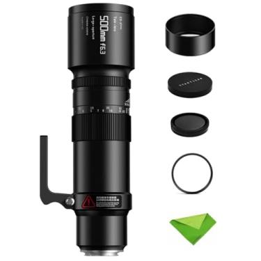Imagem de TTARTISAN 500mm F6.3 Lente teleobjetiva para câmera de ângulo amplo com grande abertura e quadro completo compatível com câmeras sem espelho Sony E-Mount a7 a7II a7III a7R a7RII a7RIII a7RIV a7S a7S