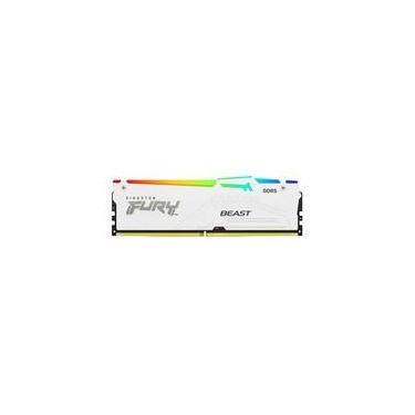 Imagem de Memória RAM Kingston Fury Beast, RGB, 16GB, 5600MHz, DDR5, CL36, Branco - KF556C36BWEA-16
