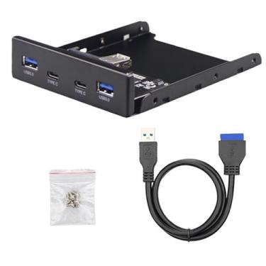 Imagem de DAGIJIRD 19/20 pinos para conector adaptador USB 8.9 cm adaptador de expansão de compartimento flexível adaptador de hub USB