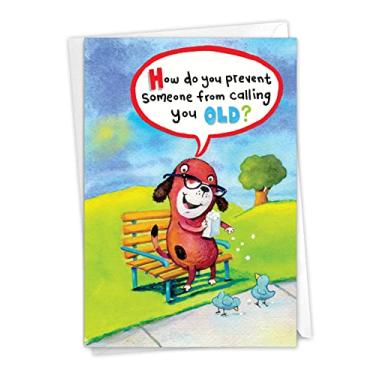 Imagem de NobleWorks - 1 cartão de aniversário incrível - arte de desenho animado, nota de aniversário feliz engraçado - Aparelho auditivo C2444BDG