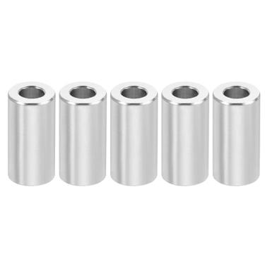 Imagem de PATIKIL Espaçadores de alumínio M4, 5 peças espaçador de metal alumínio 4,2 mm ID x 8 mm OD x 16 mm C parafuso espaçador de alumínio redondo para parafusos de 5/81.3 cm ou M4