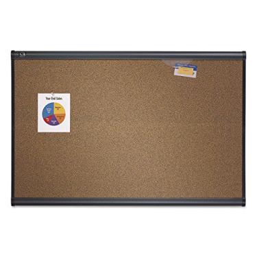 Imagem de Quartet B243G Quadro de avisos Prestige, superfície marrom de mistura de grafite, 91 x 61 cm, moldura de alumínio
