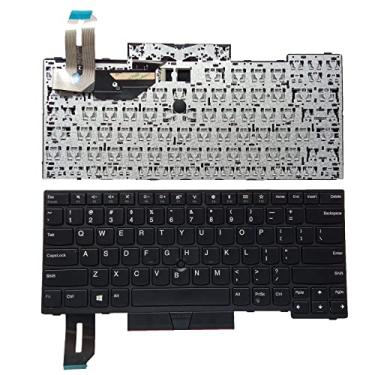 Imagem de Siakoocty Teclado de substituição para laptop US Layout sem ponteiro para Lenovo Thinkpad Yoga T490 T495 L480 T480S E480 E490 E495 L390 L380 L480 01YP280 01YP360 01YP440 SN20P333 3310 01YP520 SK01