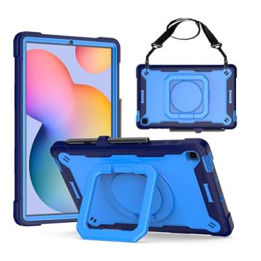 Imagem de zukof Capa para Galaxy Tab S6 Lite 2024/2020/2022, capa resistente à prova de choque com alça, alça de ombro, suporte, suporte para caneta S para tablet Samsung Tab S6 Lite de 10,4 polegadas P620/P610