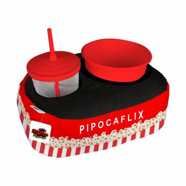 Imagem de Almofada Kit Pipoca Cinema 1 Copo Canudo Balde Namorados Pipocaflix