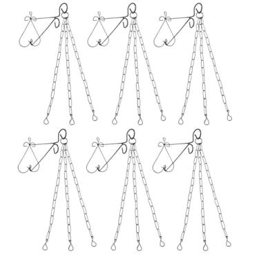 Imagem de 10 Suporte De Parede Arabesco Mão Francesa De Metal Preto Para Pendurar Vasos e Plantas Suspenso + 10 Corrente de Metal 44cm