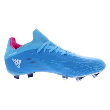 Imagem de adidas T nis de futebol masculino X SPEEDFLOW.1 FG J, Sky Rush/Team Shock Pink/Ftwr Branco, 6 Little Kid