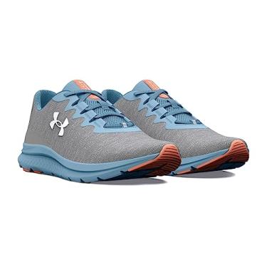 Imagem de Under Armour Tênis de corrida feminino Charged Impulse 3 Knit, (102) Cinza moderado/nevasca/branco, 5.5