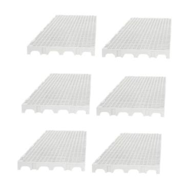 Imagem de Trioplast, Kit 6 Estrado Piso Pallet Plástico Resistente 25x50 Branco