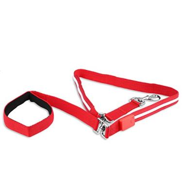 Imagem de BLAZIN Coleira para cães iluminada de LED – 1.000 pés de visibilidade – USB recarregável à prova d'água que brilha no escuro – 1,80 m, vermelha