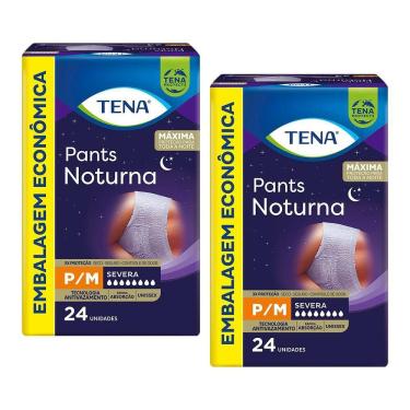 Imagem de Kit 2 Roupas Íntimas Tena Pants Noturna P/M com 24un