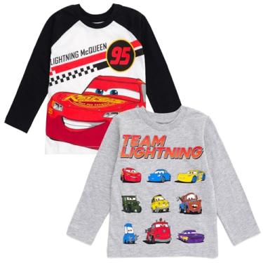 Imagem de Disney Toy Story Carros, Rei Leão, Guarda, Mickey Mouse, 2 unidades, cosplay, camisetas de manga comprida para crianças pequenas, Branco/Cinza, 8
