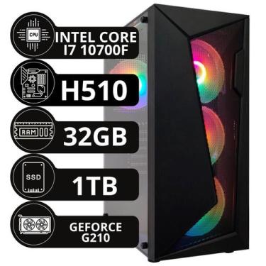 Imagem de Computador Pc Cpu Core I7 10ª Geração 32gb Ram Ddr4 Ssd 1tb - Option S