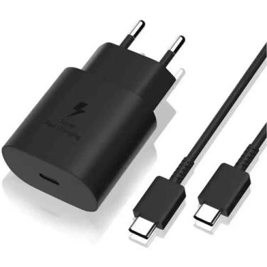 Imagem de Carregador Turbo Tipo - C Fonte 25W + Cabo Compatível com Samsung Gala