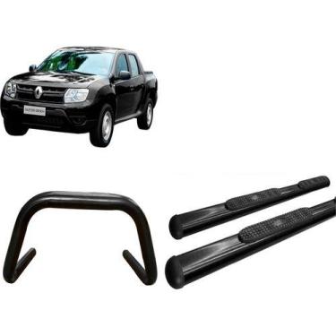 Imagem de Kit Quebra Mato S/barra estribo Oval Preto Para Oroch - HOZZ