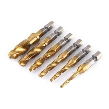 Imagem de Kit Com 6 Brocas Para Abrir Rosca Macho M3 M4 M5 M6 M8 M10