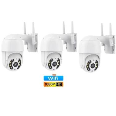 Imagem de kit 3 Câmera Ip Externa Speed Dome Ptz Wifi Auto Tracking Ip66 - V380