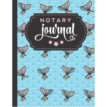 Imagem de Notary Journal: 8.5x11 Large Notarial Logbook/With 200 Numbered Pages - Two Record Logs Per Page / 400 Records/Ledger Book Gift For Signing Agents ... Tails in Abstract Pastel Blue Wave Pattern