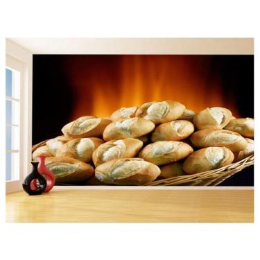 Imagem de Papel De Parede 3D Alimentos Pão Pães Padaria 3,5M Al245 - Você Decora