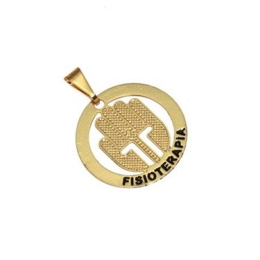 Imagem de Pingente Minha Profissão Fisioterapia Folheado Ouro 18k - Milena Folhe