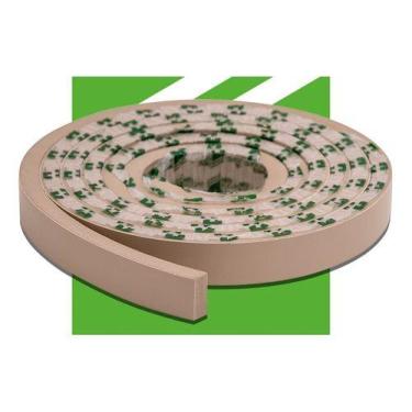 Imagem de Eva Rodape Acabamento Ripado Laminado 2,5m - Play Creme - Meu Rodapé