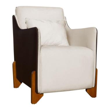 Imagem de Poltrona Decorativa P/ Sala Quarto Heloisa Veludo Composê em material 