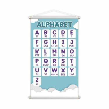 Imagem de Alfabeto Em Inglês Banner Escolar Pedagógico Grande - Plimshop