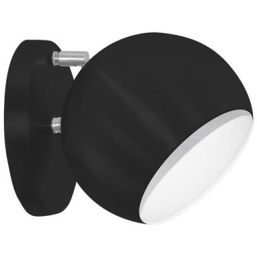 Imagem de Arandela Retrô Bola Lavabo Banheiro Corredor Sacada Preto - MARRYLUZ