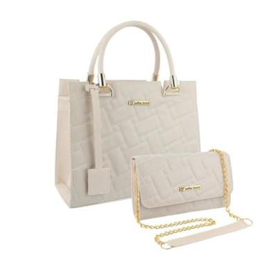 Imagem de Bolsa Feminina Transversal Grande Moda + Bolsa Carteira Kit - Selfie S