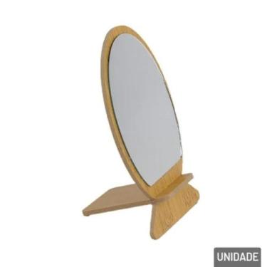 Imagem de Espelho de Mesa de Madeira 13x8,5cm com Base - TINGS