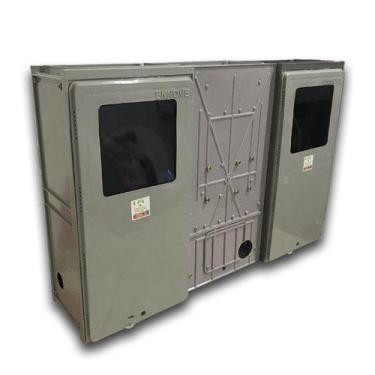 Imagem de Kit Completo Enel para 2 Medidores Bifásico Visor Rua em Policarbonato